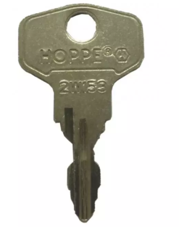 Hoppe 2W153 Window Handle Key - EE75

Replacement & Spare Hoppe 2W153 Key

to suit Hoppe Tilt and turn handle key also found on some Patio handles, has 2W153 stamped on 1 side.