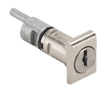 Ronis 12200 Rectangular Filing Cabinet Furniture Lock is supplied under the SM Master Key Series in a Bright Nickel Finish.