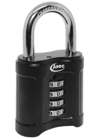 ASEC 55mm Open Shackle Combination Padlock - AS10497