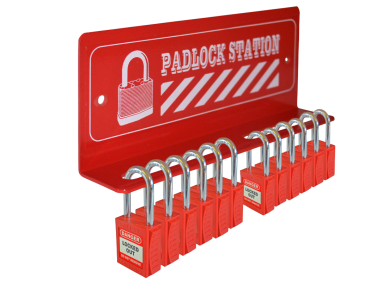 Asec 12 Padlock Mini Lockout Tagout Station