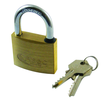 Asec Brass Mastered Open Shackle Padlock