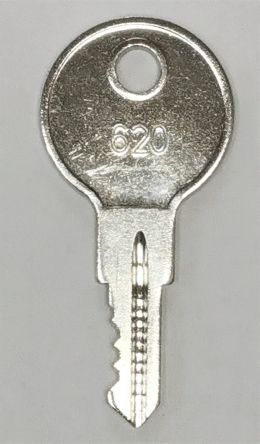 Replacement Camlock Systems Key 
Key - 620
Usually found on filing cabinets, lockers & office furniture.