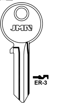 JMA ER-3 Cylinder Key Blank

to suit Era locks

Steel Key 