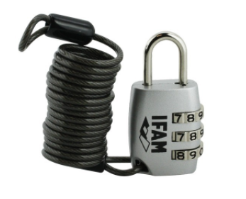 Combination Padlock with Cable