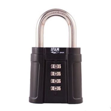 Black Force High Security Combination Padlock - Open Shackle 