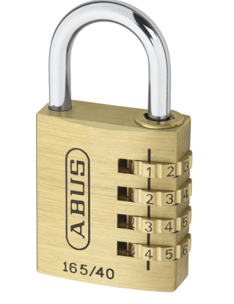 Abus 165 Series Brass Combination Open Shackle Padlock