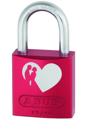 ABUS 72/40 Red Love Locks Padlocks - L25514
