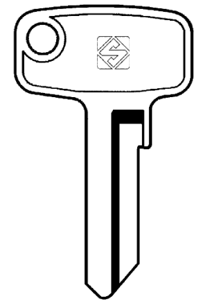 Silca OLT1 Cylinder Key Blank 

To suit Olivetti  & Leabank Safe & Cash Register Locks

Steel Key 