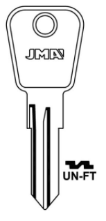 JMA UN-FT Vehicle Key Blank

to suit Union & Cem Locks 

Steel Key 
Union FT series key blank 