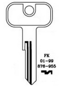 Silca UNI16R 5 pin Key Blank 

To suit Union & British Leyland Locks

Steel Key 