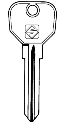 Silca UNI19 Key Blank 

To suit Union, Cem Land Rover, MG & Triumph Locks

Steel Key