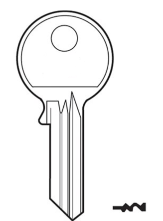 Silca YA21 cylinder key blank 

to suit Yale locks

Steel Key  